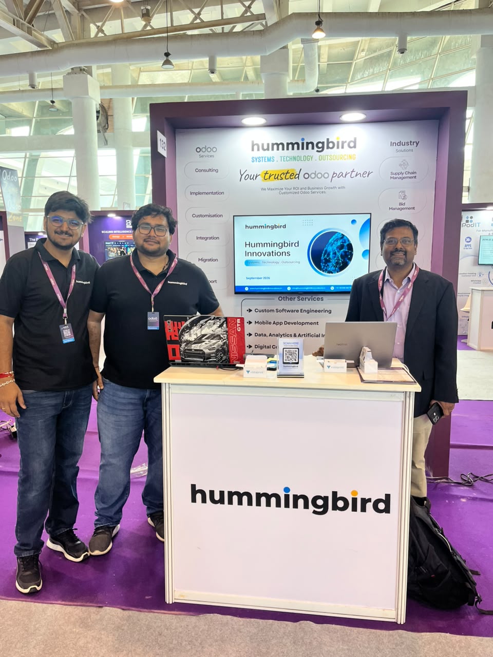 Hummingbird Innovations Booth at Odoo Experience 2026